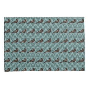 Housse D'oreillers Porte-oreillers turquoises géométriques dessinés à