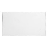 Housse D'oreillers Porte-oreilles King Pair Simple Blanc (Dos-Droit)