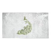 Housse D'oreillers Porte-oreilles personnalisés Green Peacock (Dos-gauche)