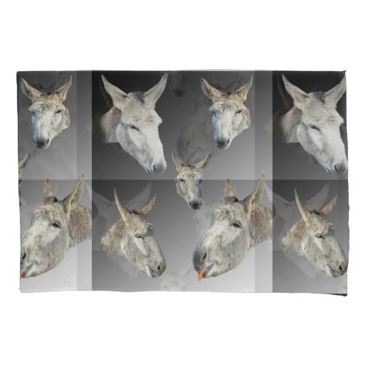 Housse D'oreillers portrait de A Donkey, (devant)