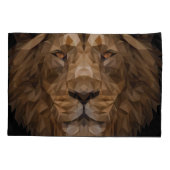 Housse D'oreillers Portrait de lion géométrique (Dos)