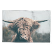 Housse D'oreillers Portrait de vache Highland (Dos)