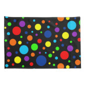 Housse D'oreillers Ports Arc-en-ciel noir (Dos-Droit)