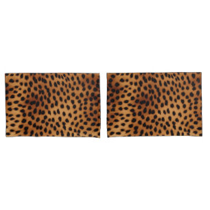 Housse D'oreillers Poster de animal Cheetah Brown et noir