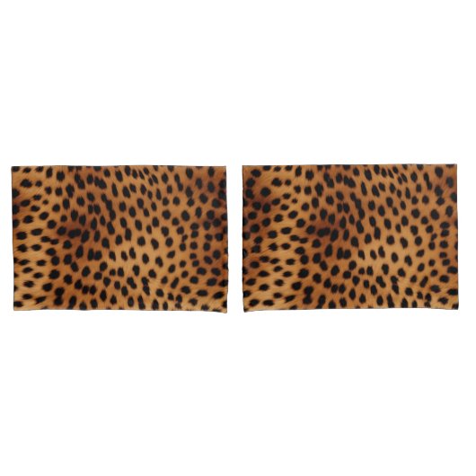 Housse D'oreillers Poster de animal Cheetah Brown et noir (devant-Set)