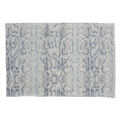 Housse D'oreillers Poster de animal de peau de serpent gris et bleu (devant-gauche)