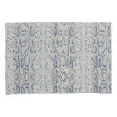 Housse D'oreillers Poster de animal de peau de serpent gris et bleu (devant-Droit)