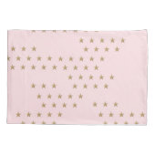 Housse D'oreillers Pouf Motif Soft Pink et Gold Star pour Nursery (Dos-gauche)