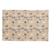 Housse D'oreillers Poules et coqs, Poulet d'aquarelle Impression (Dos)