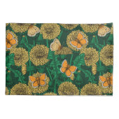 Housse D'oreillers Pré de Dandelion sur vert foncé (Dos)