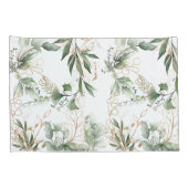 Housse D'oreillers Premium Sage moderne Eucalyptus Vert (Dos-Droit)