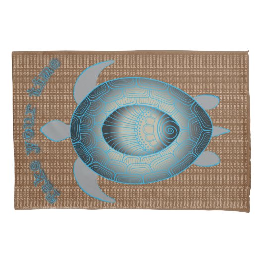 Housse D'oreillers Prenez votre temps Turtle motivation citation (devant)