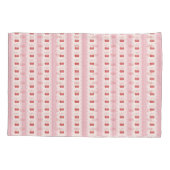 Housse D'oreillers Preppy Cherry Stripes - Pink and Off White (Dos)