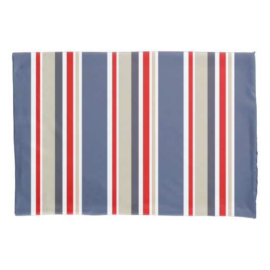 Housse D'oreillers Preppy Nautical Strited Motif (devant)