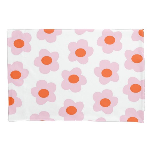 Housse D'oreillers Preppy rose rouge hippie Motif (devant)
