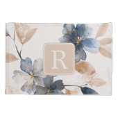 Housse D'oreillers Pretty Flower Monogram Template Personalized (Dos)