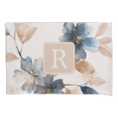 Housse D'oreillers Pretty Flower Monogram Template Personalized (devant)