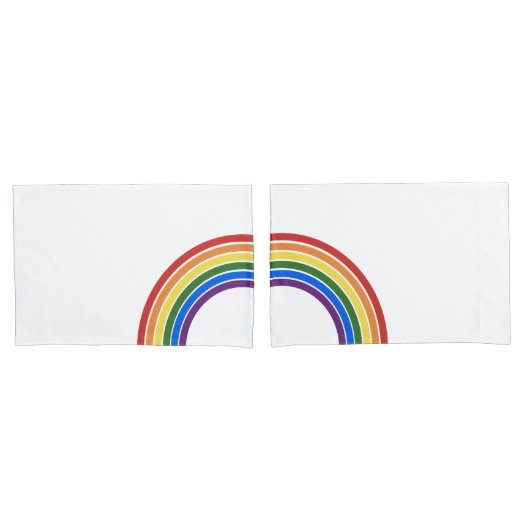 Housse D'oreillers Pride arc-en-ciel (devant-Set)