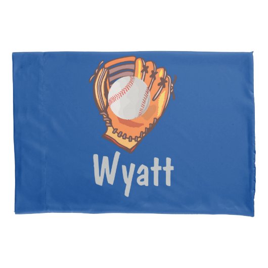 Housse D'oreillers Prière de coucher de baseball bleu Personnalisée (devant)
