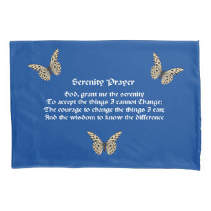 Housse D'oreillers Prière Et Papillon Sérénité 