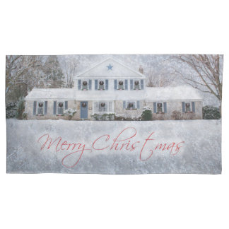 Housse D'oreillers Primitive Winter Snow Country Rustic Open House