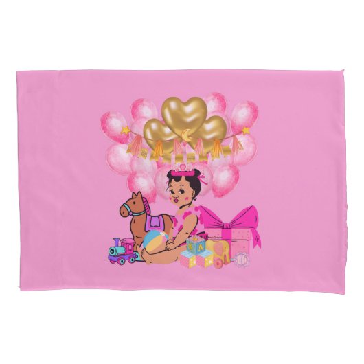 Housse D'oreillers Princesse en rose (devant)