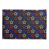 Housse D'oreillers Profil sous convention astérisque blanc et bleu (Dos)