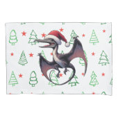 Housse D'oreillers Pterodactyle de Noël (devant)