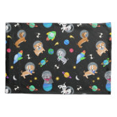 Housse D'oreillers Puppies In Space Watercolor Dog Astronauts (Dos)