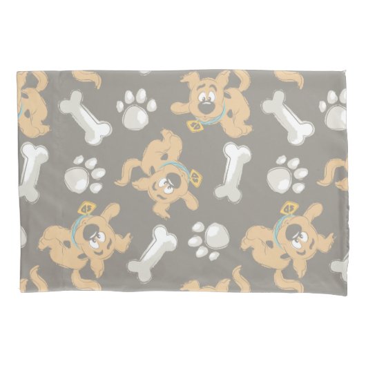 Housse D'oreillers Puppy Scooby-Doo Bone & Motif Empreinte de patte (devant)