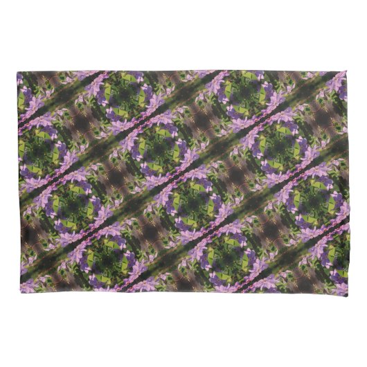 Housse D'oreillers Purple Clematis Fleurs Motif Abstrait (devant)