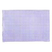Housse D'oreillers Purple et Motif En vichy blanc (devant-Droit)
