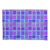 Housse D'oreillers Purple Mosaic Squares Tile Pattern (devant-gauche)