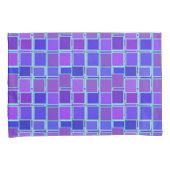 Housse D'oreillers Purple Mosaic Squares Tile Pattern (devant-Droit)