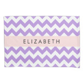 Housse D'oreillers Purple Zigzag, Purple Chevron, Votre Nom (devant)