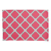 Housse D'oreillers Quatrefoil rouge et gris (devant)