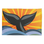 Housse D'oreillers Queue de baleines et vagues océaniques (Dos-gauche)