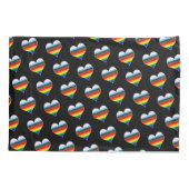 Housse D'oreillers Rainbow Heart Motif (Dos)