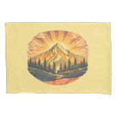 Housse D'oreillers Rainbow Mountain Peak | Retro Mountains Sunrise  (devant)