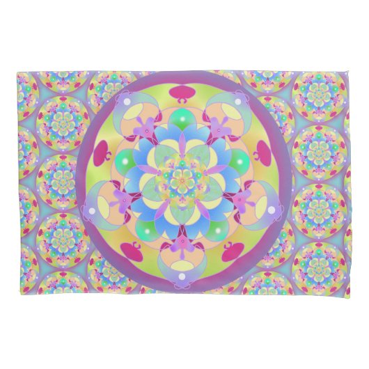 Housse D'oreillers Rainbow Song Mandala (devant)