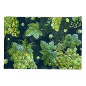 Housse D'oreillers Raisin vert : Aquarelle Motif foncé (Dos)
