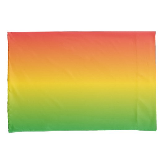 Housse D'oreillers Rastafarian Rasta Rouge or et vert (devant-Droit)