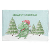 Housse D'oreillers Rawry Noël Dinosaure T Rex Ridicule  (Dos)