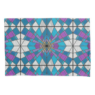 Housse D'oreillers Rayon en verre de teint bleu et violet