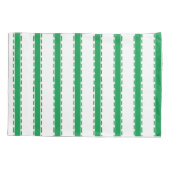 Housse D'oreillers Rayure de damier cousue main – Vert  (Dos)