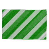 Housse D'oreillers Rayure Verte Pailletée (Dos-gauche)