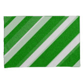 Housse D'oreillers Rayure Verte Pailletée (devant-Droit)