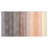 Housse D'oreillers Rayures de coucher de soleil rétros boho orange dé (devant-Droit)