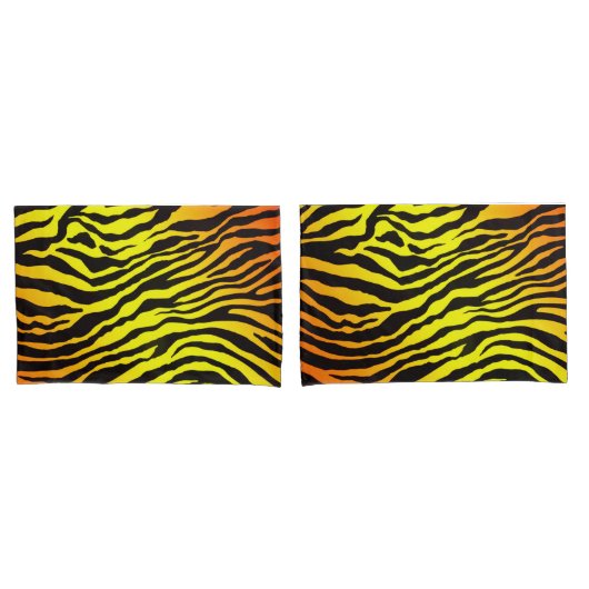 Housse D'oreillers Rayures de tigre (devant-Set)