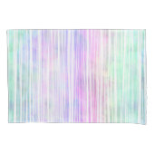 Housse D'oreillers rayures de trait de brosse arc-en-ciel pâle : (devant-gauche)